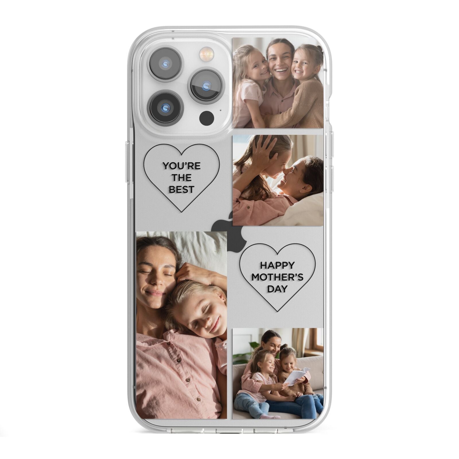 Mothers Day Multi Photo Tiles iPhone 13 Pro Max TPU Impact Case with White Edges