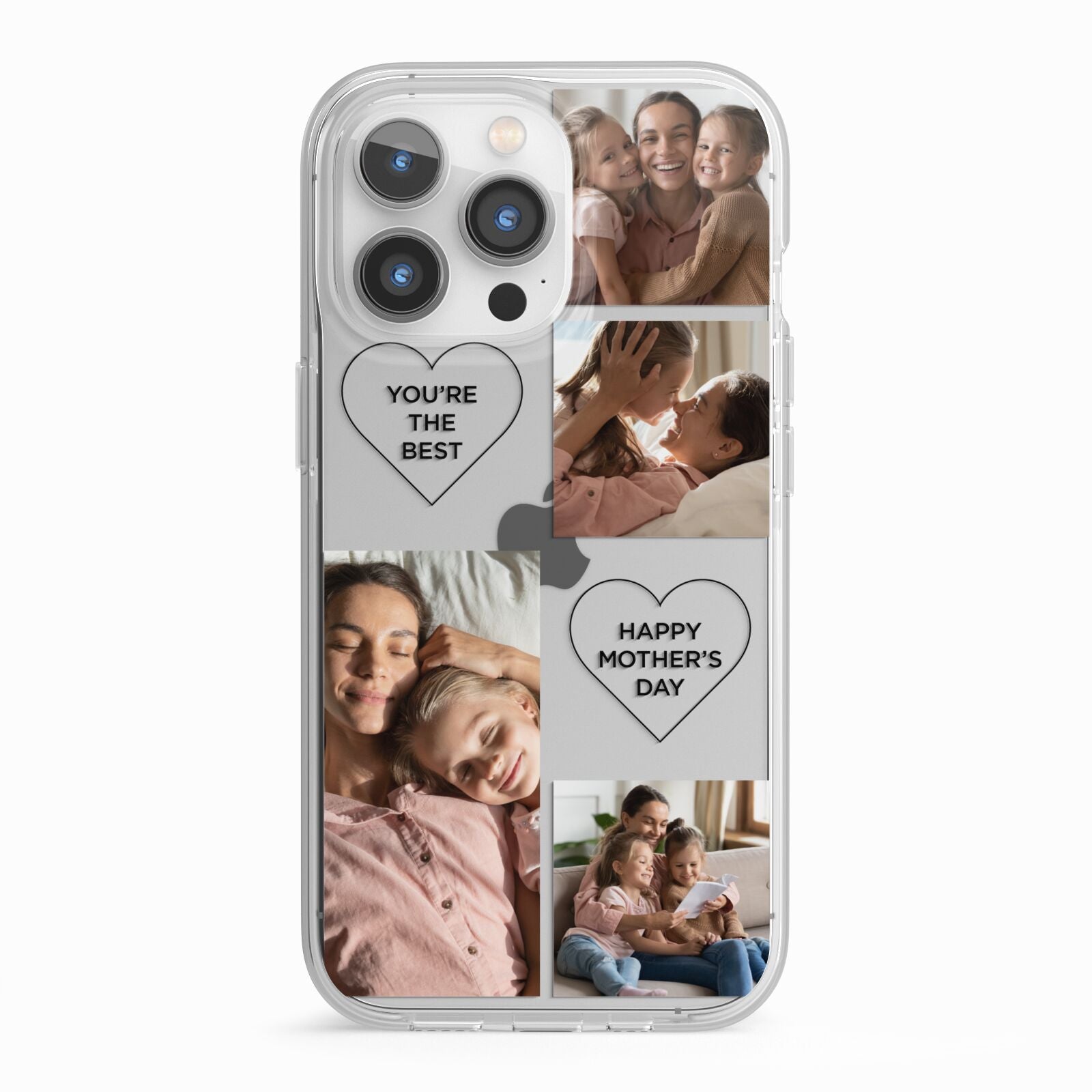 Mothers Day Multi Photo Tiles iPhone 13 Pro TPU Impact Case with White Edges