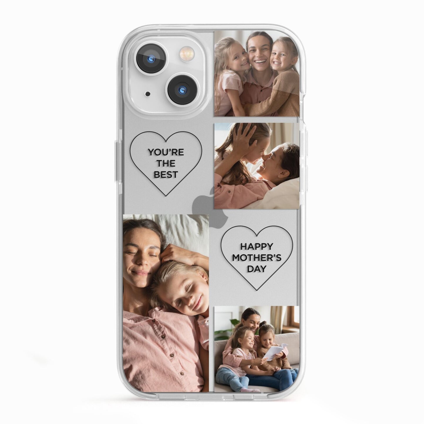 Mothers Day Multi Photo Tiles iPhone 13 TPU Impact Case with White Edges