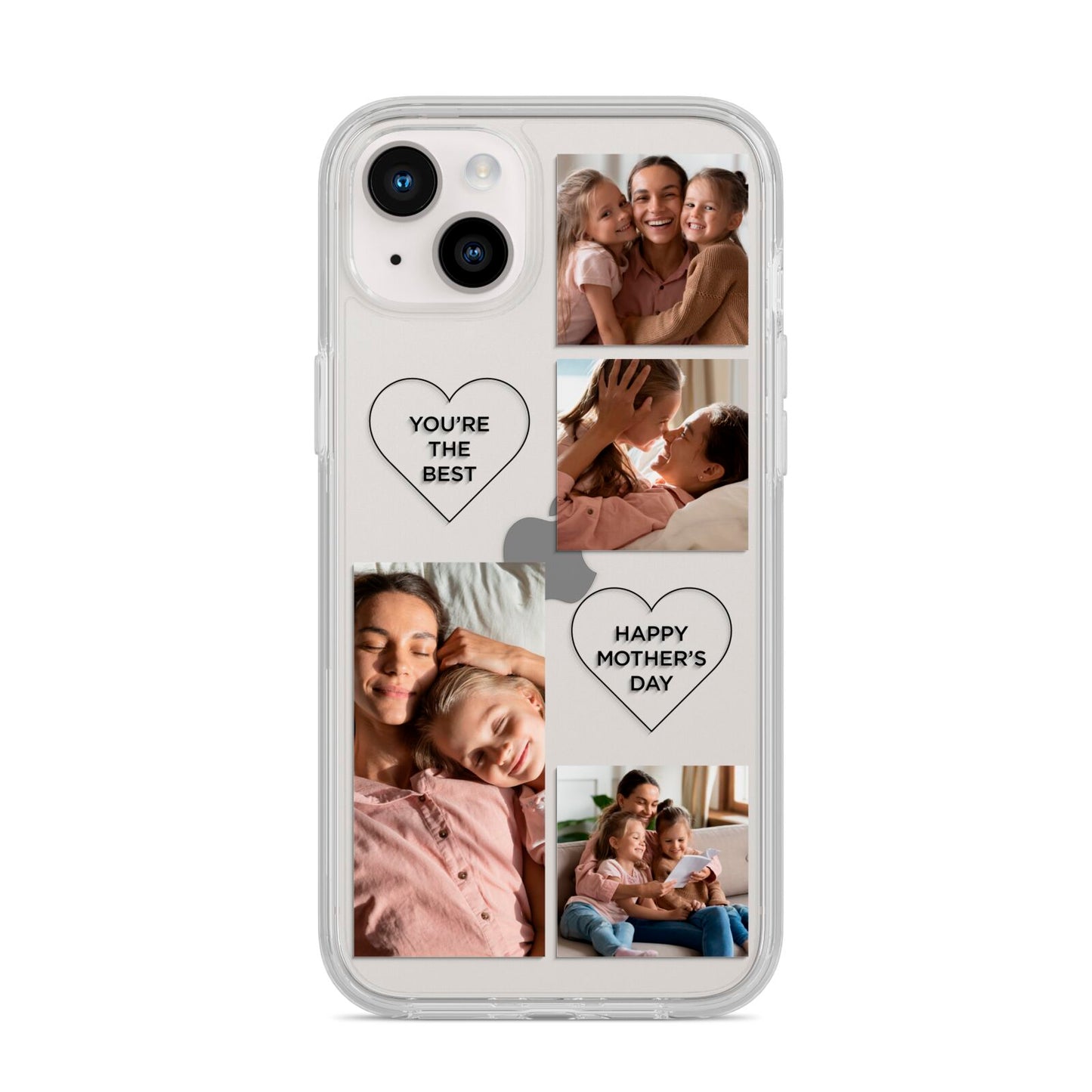 Mothers Day Multi Photo Tiles iPhone 14 Plus Clear Tough Case Starlight