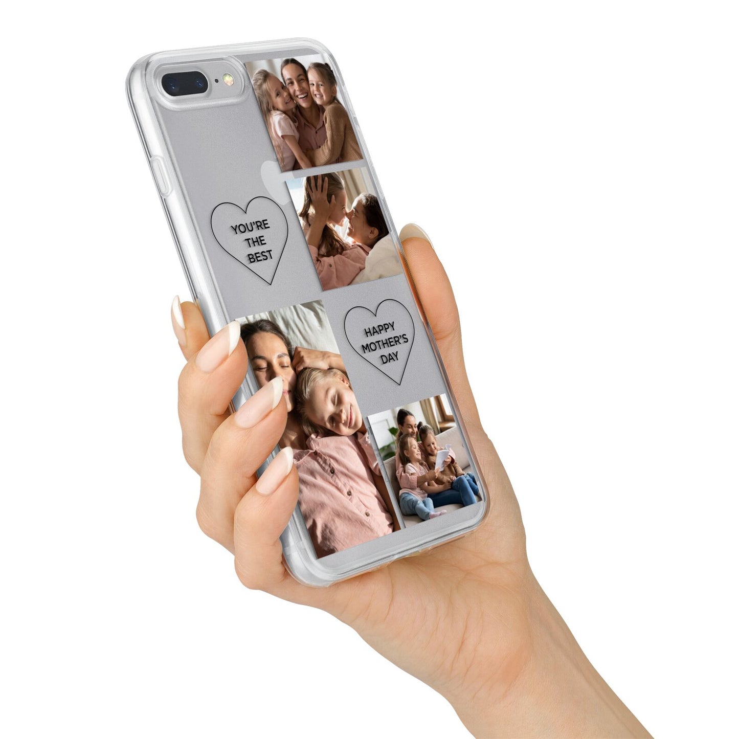 Mothers Day Multi Photo Tiles iPhone 7 Plus Bumper Case on Silver iPhone Alternative Image