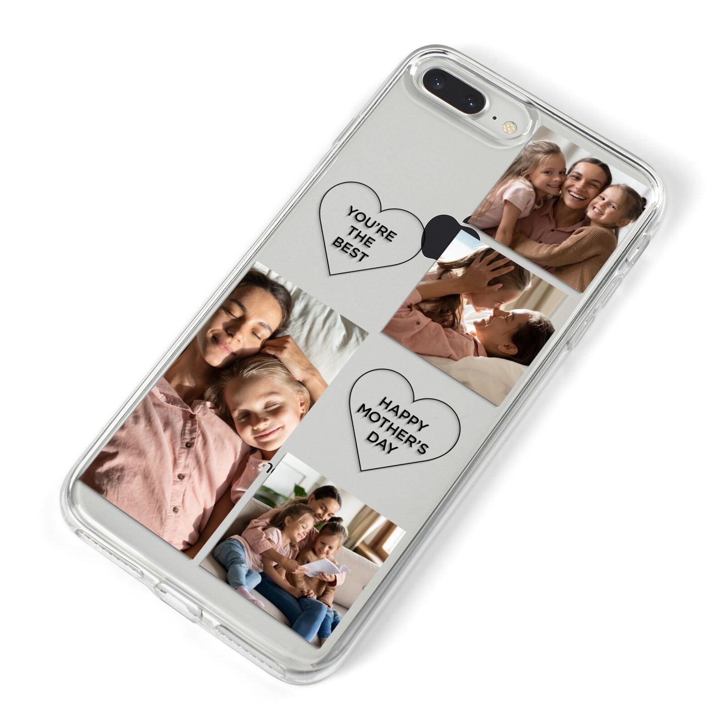 Mothers Day Multi Photo Tiles iPhone 8 Plus Bumper Case on Silver iPhone Alternative Image