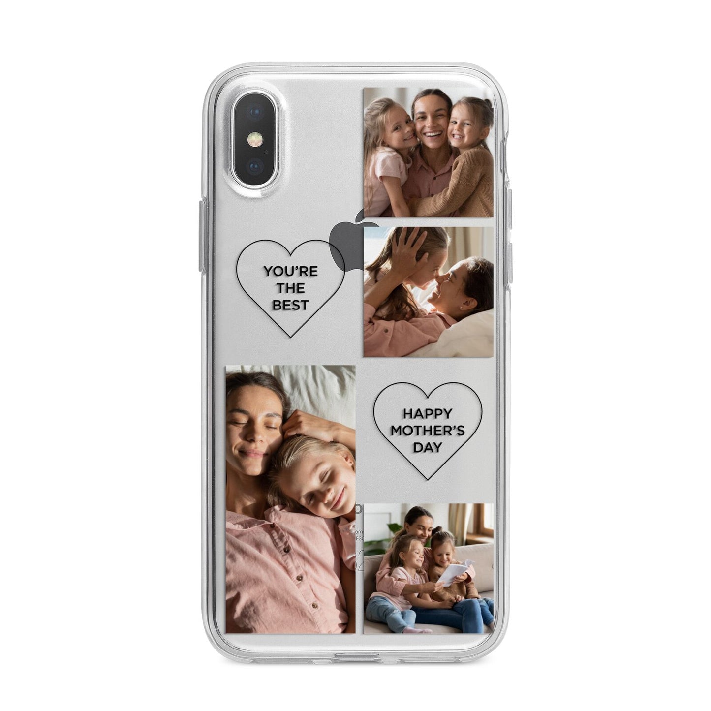 Mothers Day Multi Photo Tiles iPhone X Bumper Case on Silver iPhone Alternative Image 1