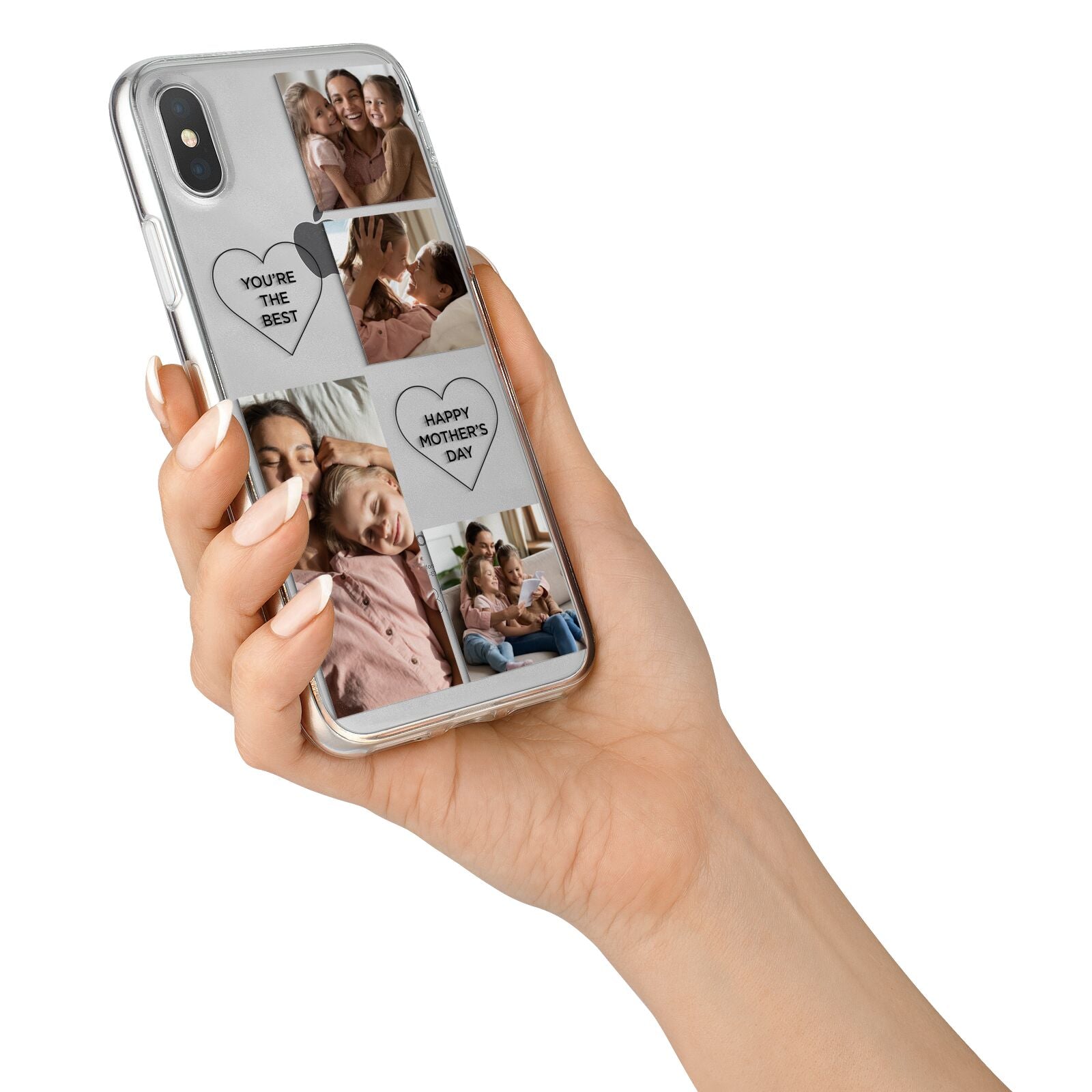 Mothers Day Multi Photo Tiles iPhone X Bumper Case on Silver iPhone Alternative Image 2