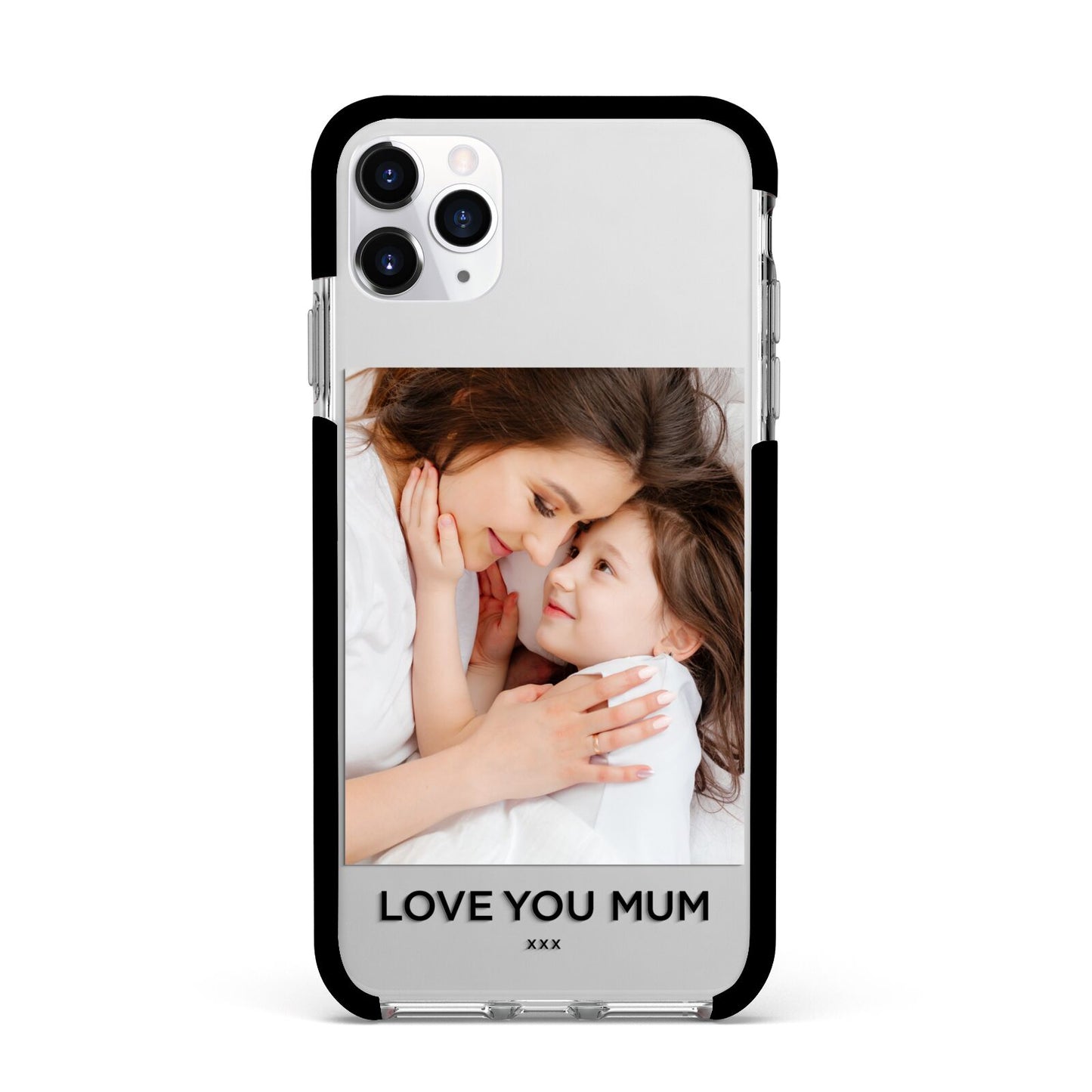 Mothers Day Photo Apple iPhone 11 Pro Max in Silver with Black Impact Case