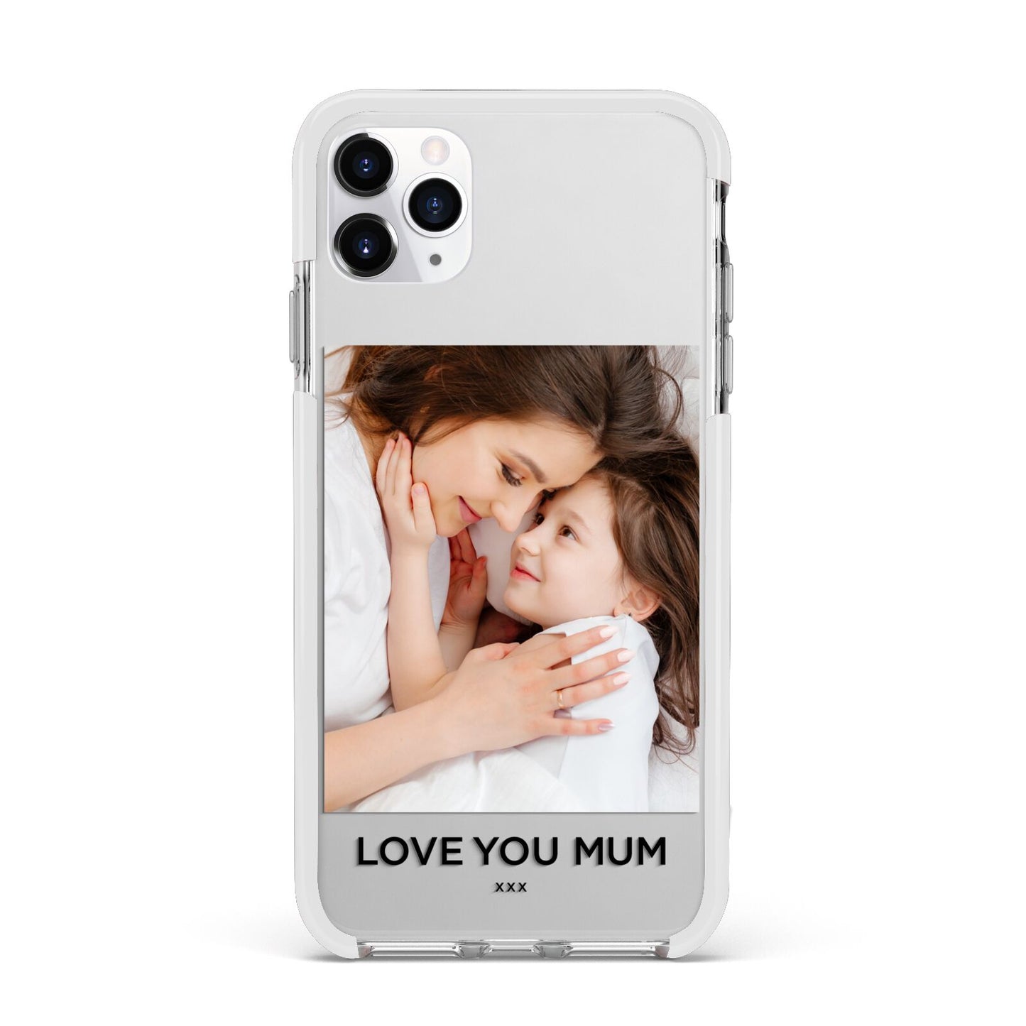 Mothers Day Photo Apple iPhone 11 Pro Max in Silver with White Impact Case