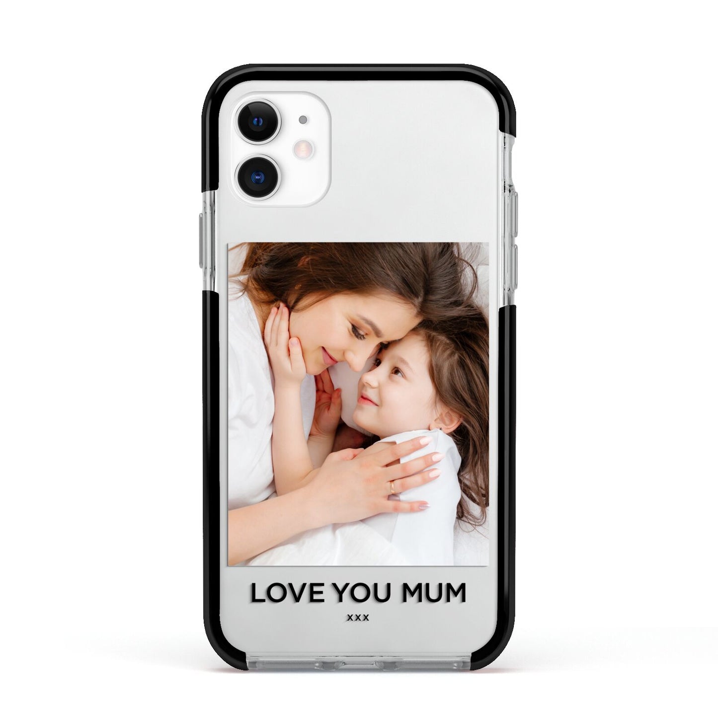 Mothers Day Photo Apple iPhone 11 in White with Black Impact Case