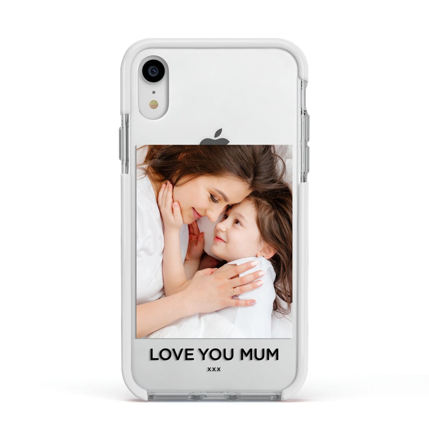 Mothers Day Photo Apple iPhone XR Impact Case White Edge on Silver Phone