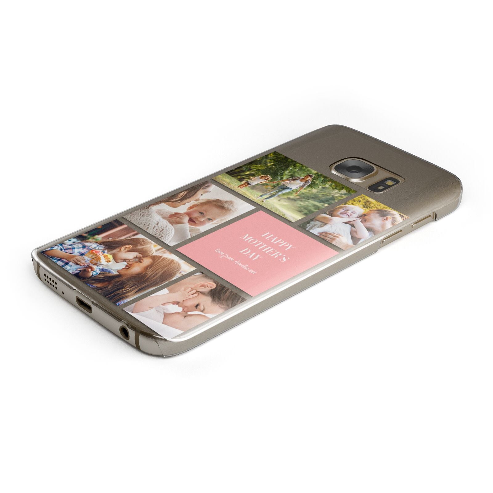 Mothers Day Photo Collage Protective Samsung Galaxy Case Angled Image