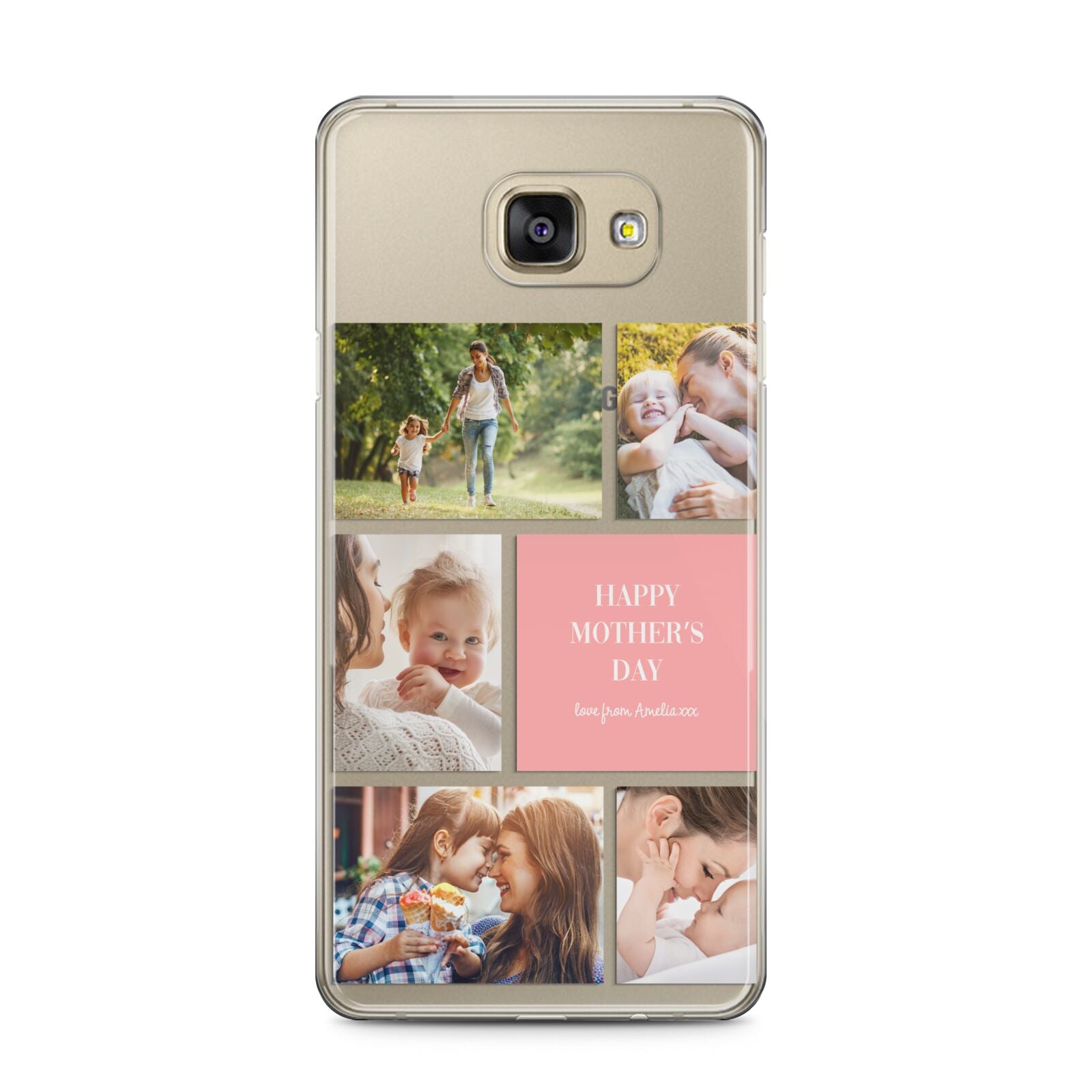 Mothers Day Photo Collage Samsung Galaxy A5 2016 Case on gold phone