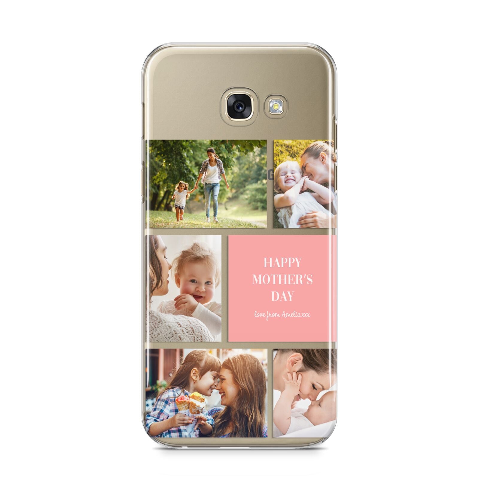 Mothers Day Photo Collage Samsung Galaxy A5 2017 Case on gold phone