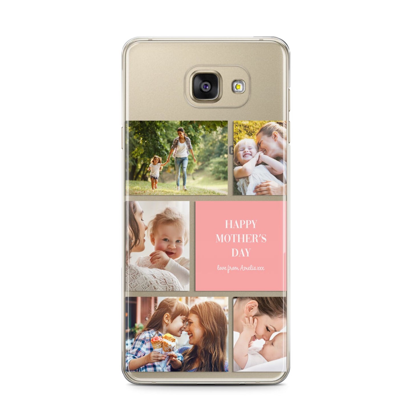 Mothers Day Photo Collage Samsung Galaxy A7 2016 Case on gold phone