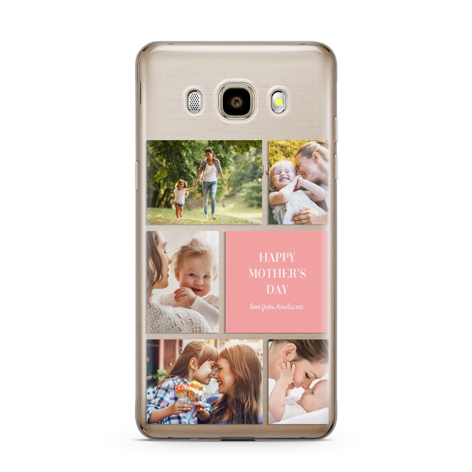 Mothers Day Photo Collage Samsung Galaxy J7 2016 Case on gold phone