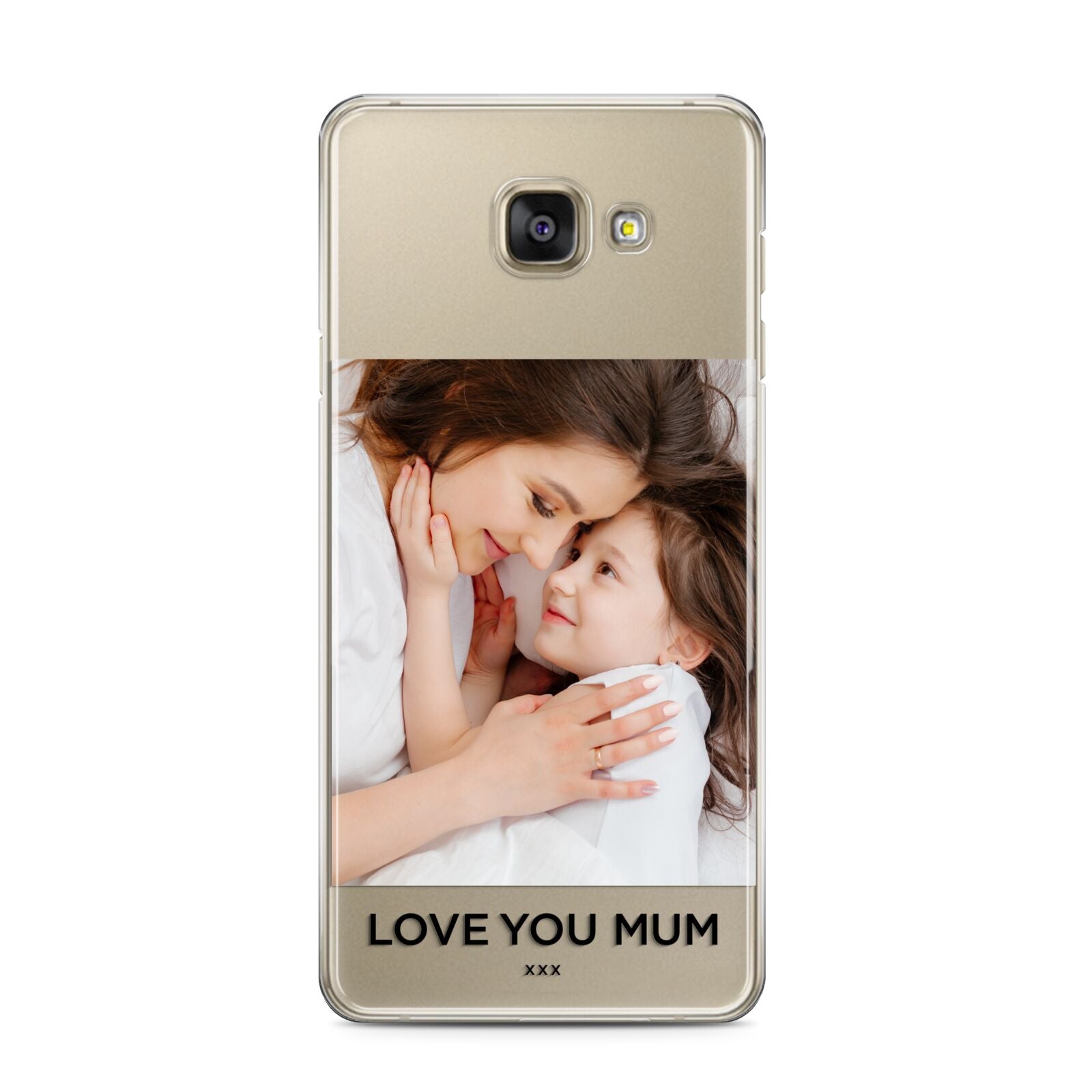 Mothers Day Photo Samsung Galaxy A3 2016 Case on gold phone