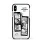 Mothers Day Photo Strip Apple iPhone Xs Impact Case Black Edge on Silver Phone