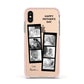 Mothers Day Photo Strip Apple iPhone Xs Impact Case Pink Edge on Gold Phone