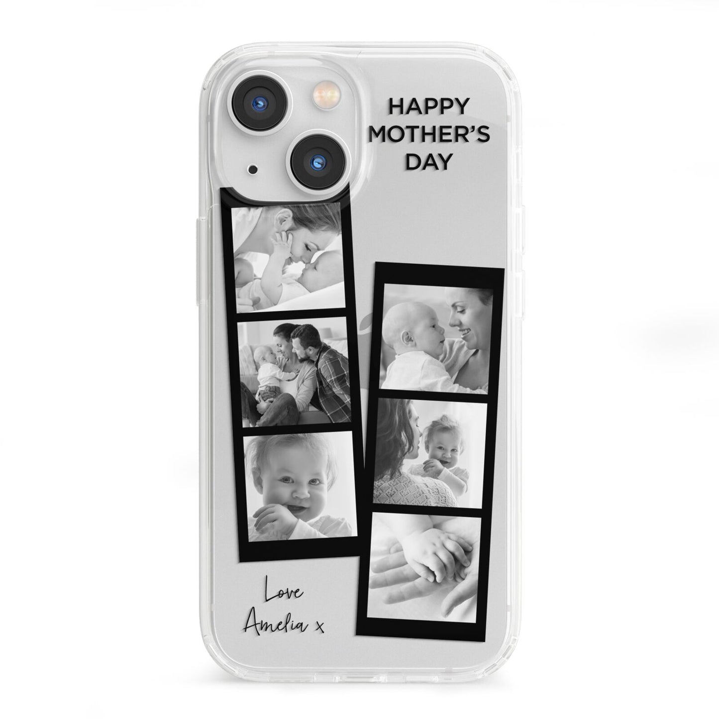 Mothers Day Photo Strip iPhone 13 Mini Clear Bumper Case