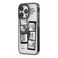 Mothers Day Photo Strip iPhone 13 Pro Black Impact Case Side Angle on Silver phone
