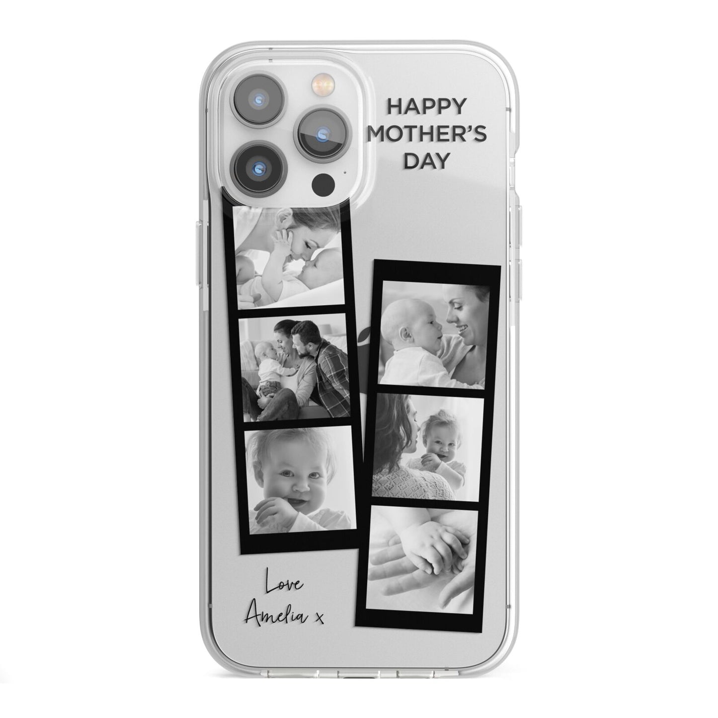 Mothers Day Photo Strip iPhone 13 Pro Max TPU Impact Case with White Edges