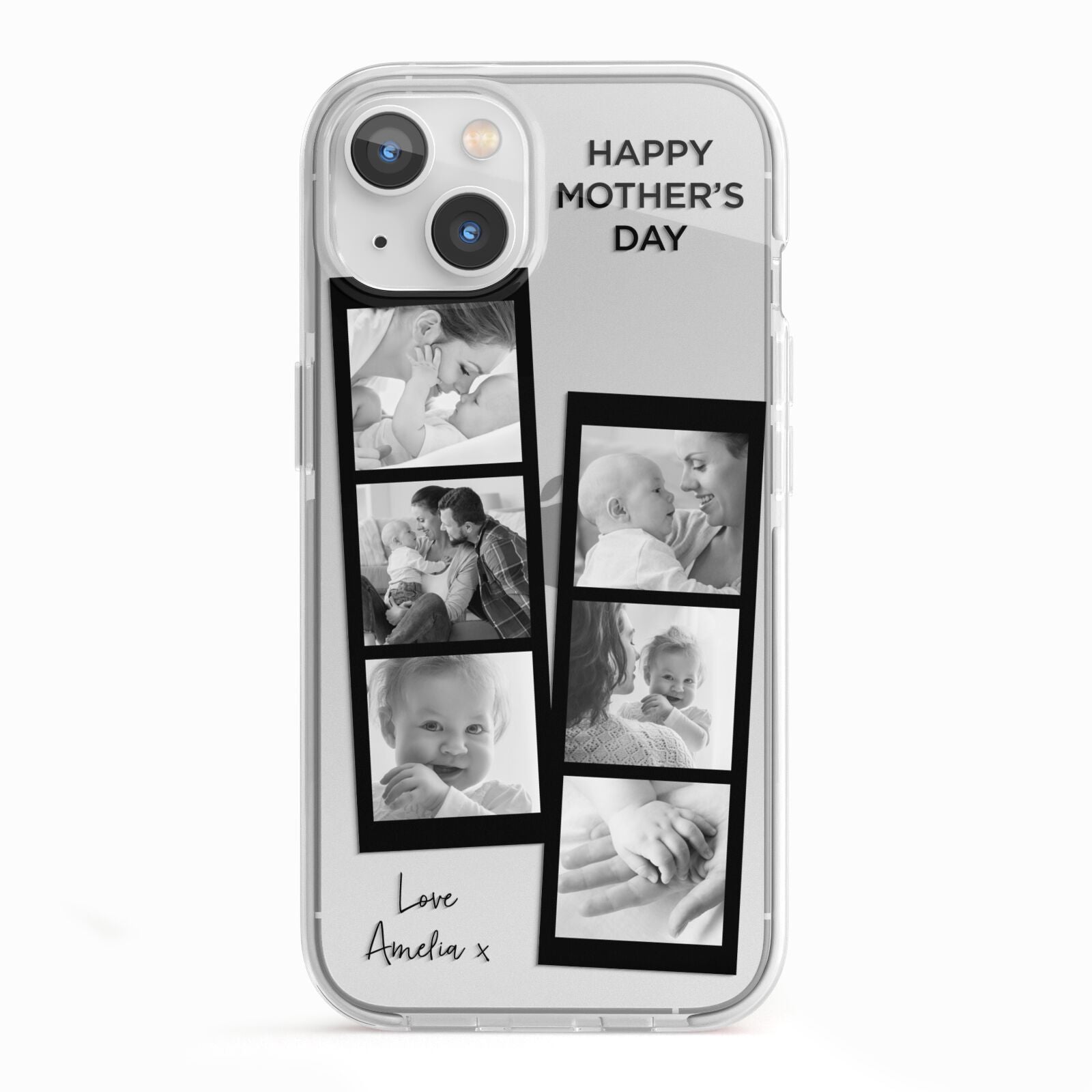 Mothers Day Photo Strip iPhone 13 TPU Impact Case with White Edges