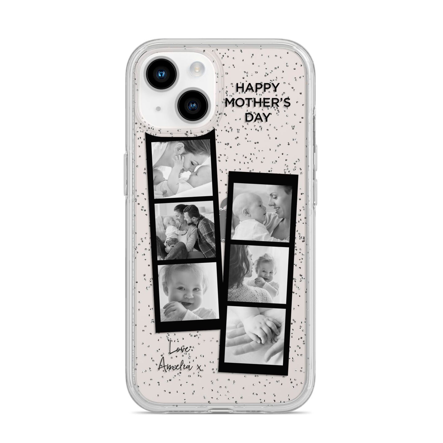 Mothers Day Photo Strip iPhone 14 Glitter Tough Case Starlight