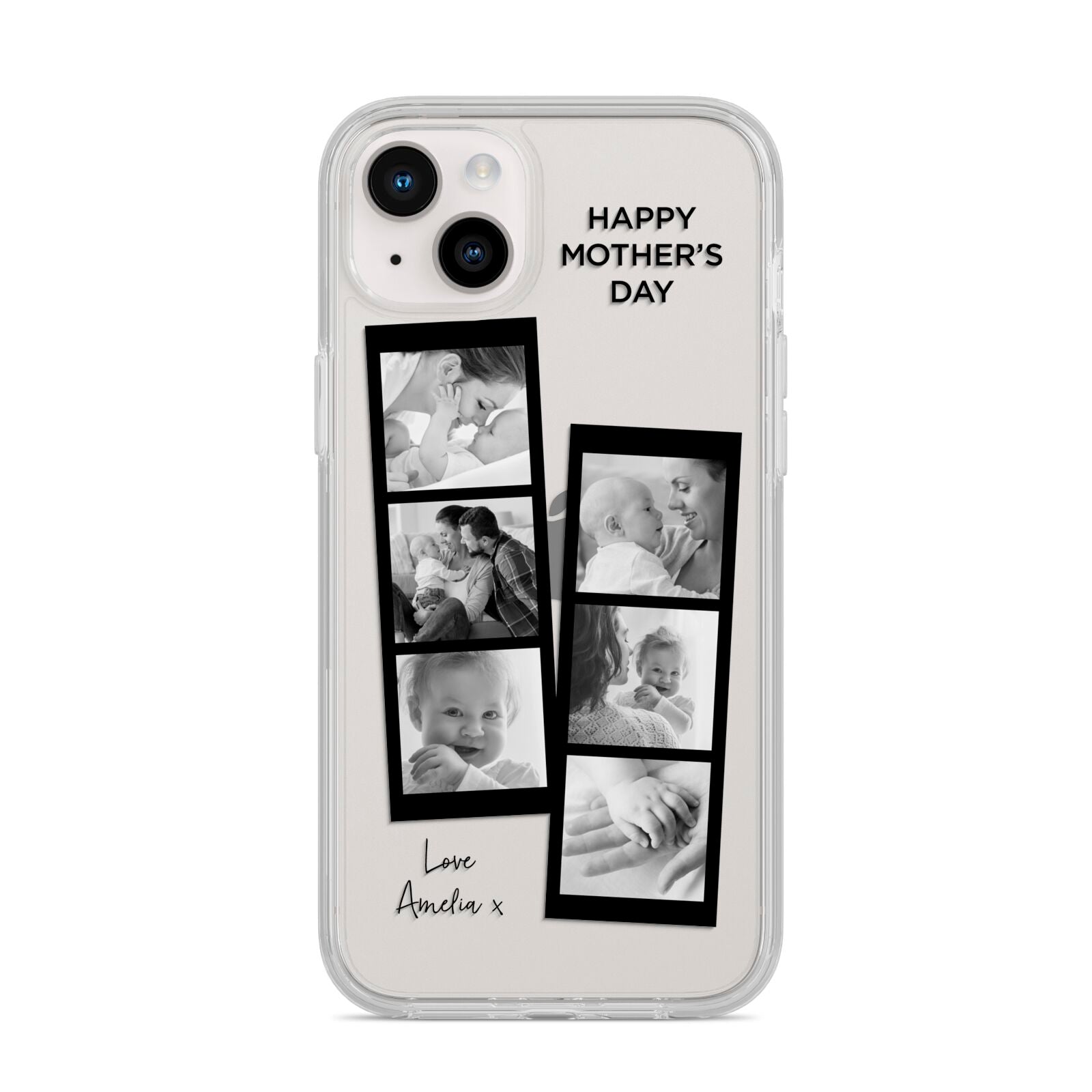 Mothers Day Photo Strip iPhone 14 Plus Clear Tough Case Starlight