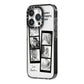 Mothers Day Photo Strip iPhone 14 Pro Black Impact Case Side Angle on Silver phone