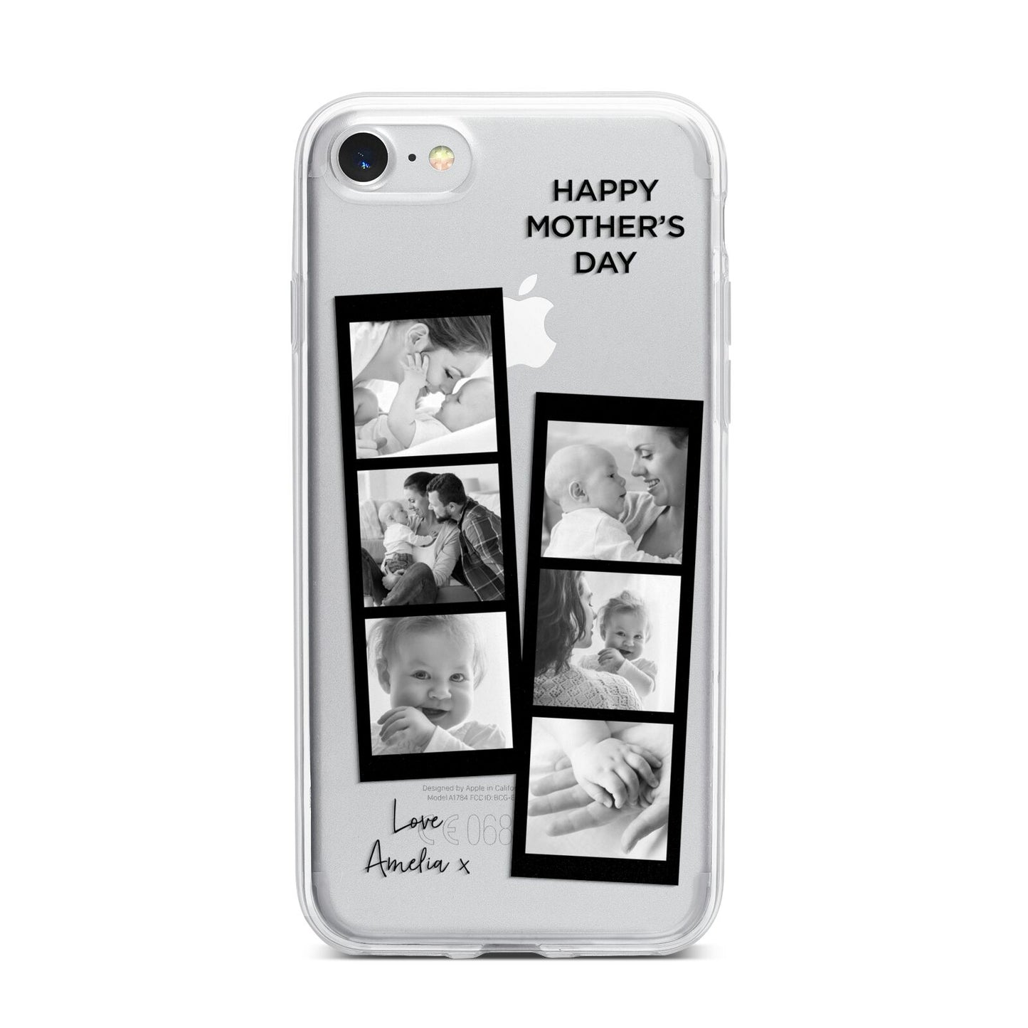 Mothers Day Photo Strip iPhone 7 Bumper Case on Silver iPhone