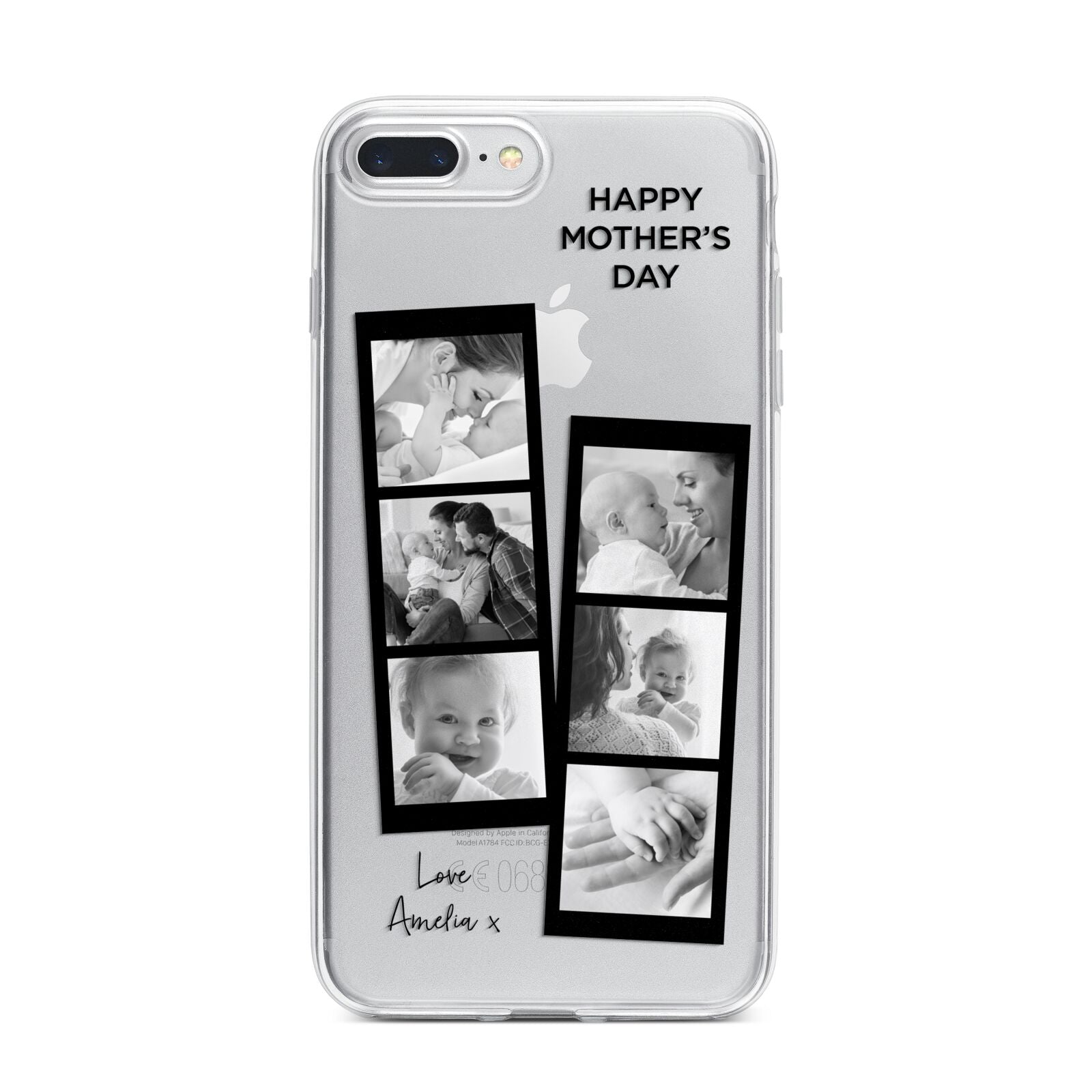 Mothers Day Photo Strip iPhone 7 Plus Bumper Case on Silver iPhone