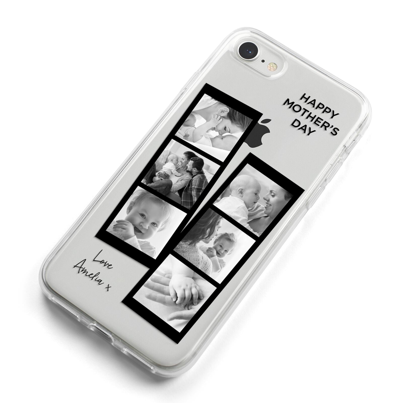 Mothers Day Photo Strip iPhone 8 Bumper Case on Silver iPhone Alternative Image