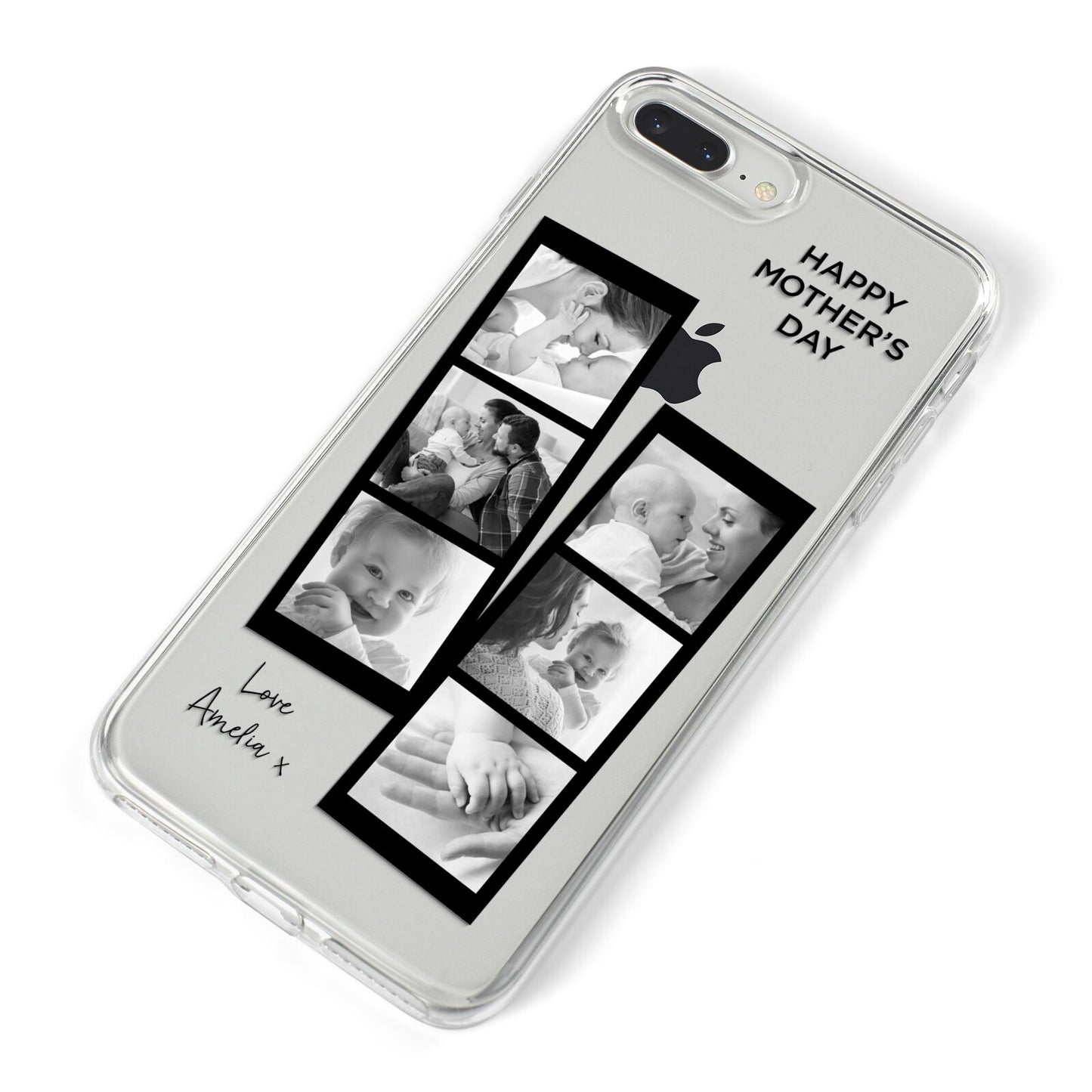 Mothers Day Photo Strip iPhone 8 Plus Bumper Case on Silver iPhone Alternative Image