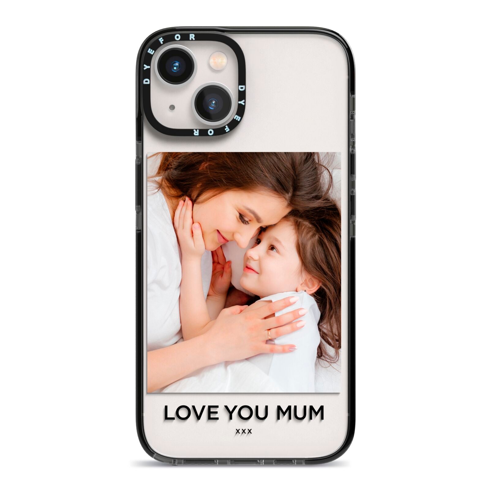 Mothers Day Photo iPhone 13 Black Impact Case on Silver phone