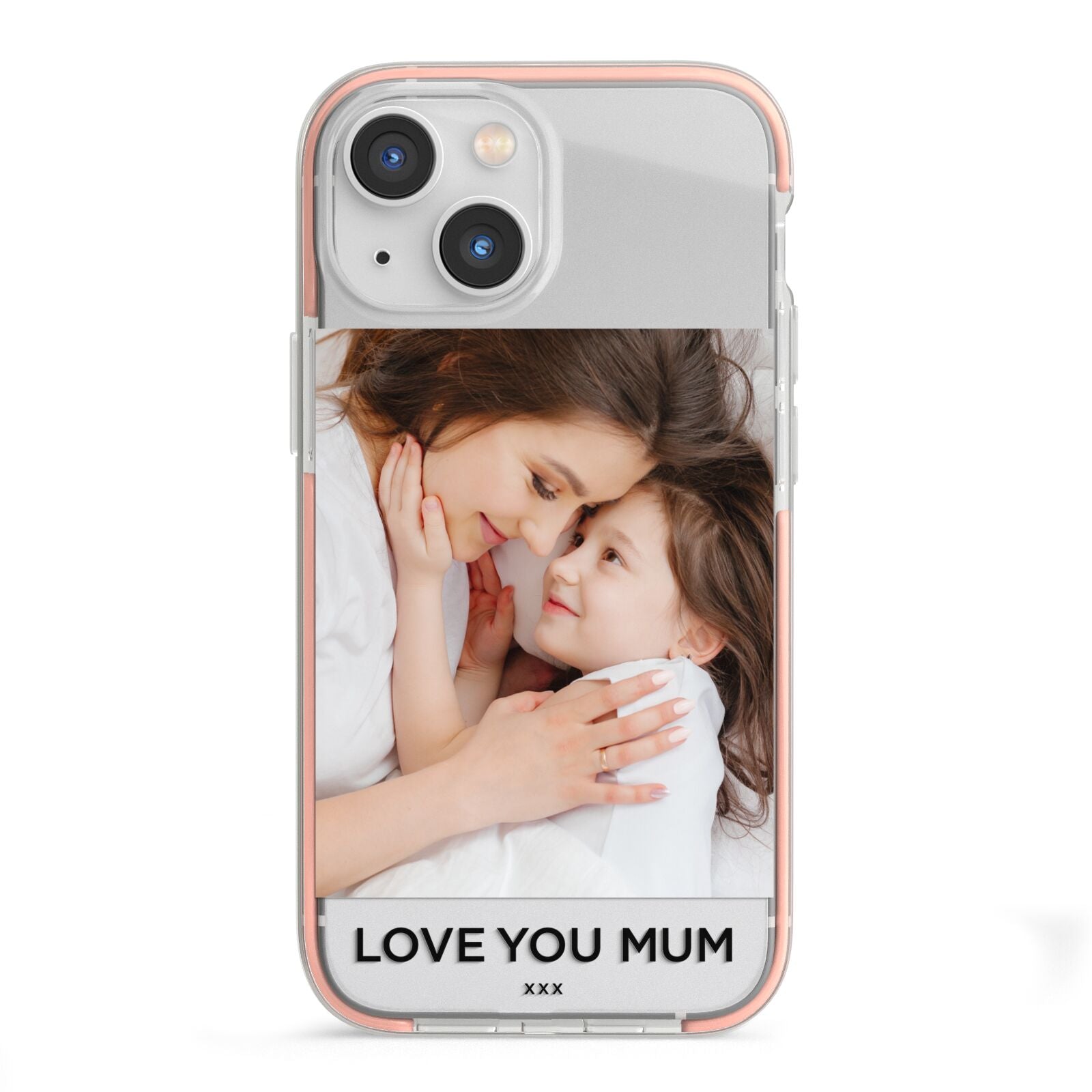 Mothers Day Photo iPhone 13 Mini TPU Impact Case with Pink Edges