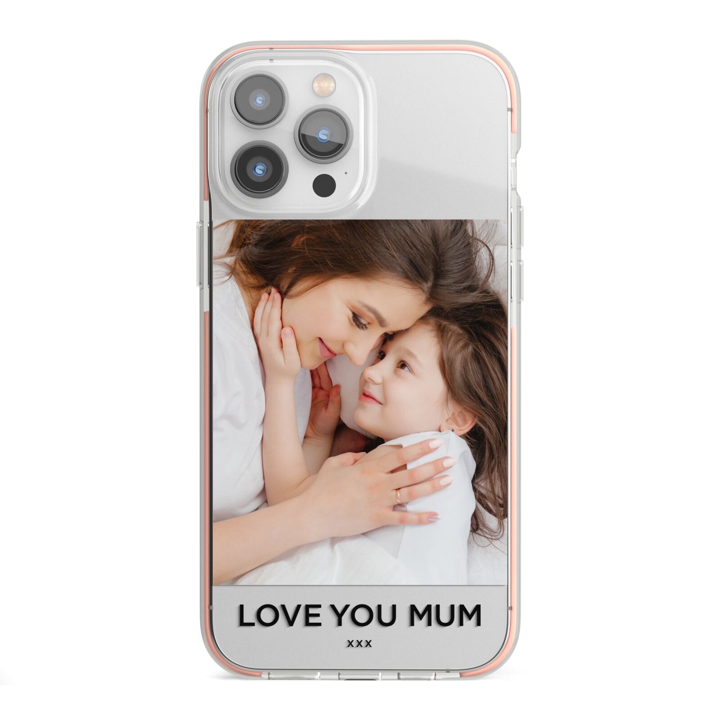 Mothers Day Photo iPhone 13 Pro Max TPU Impact Case with Pink Edges