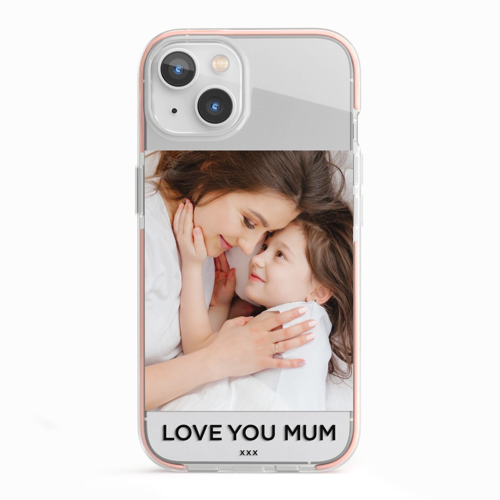 Mothers Day Photo iPhone 13 TPU Impact Case with Pink Edges