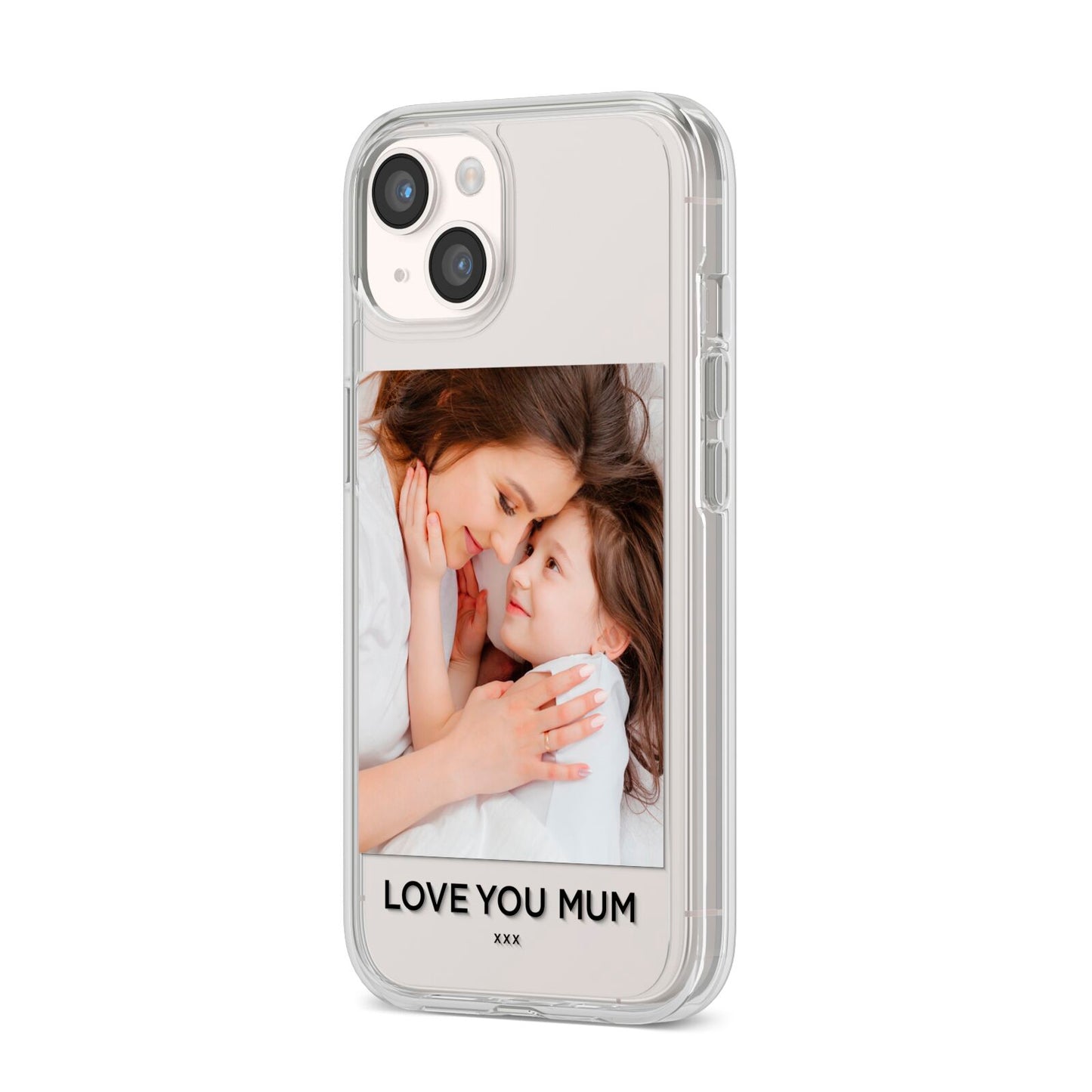 Mothers Day Photo iPhone 14 Clear Tough Case Starlight Angled Image