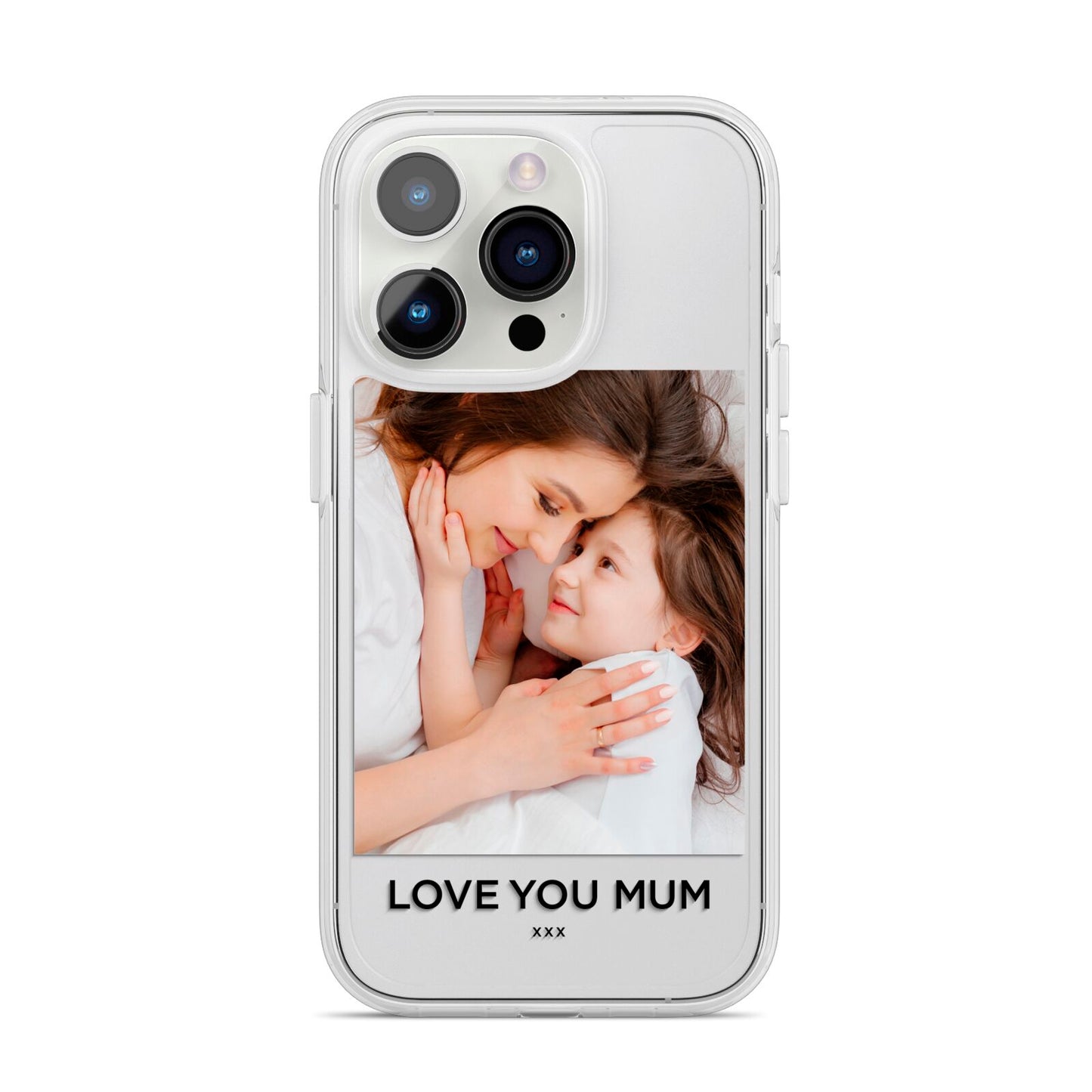 Mothers Day Photo iPhone 14 Pro Clear Tough Case Silver