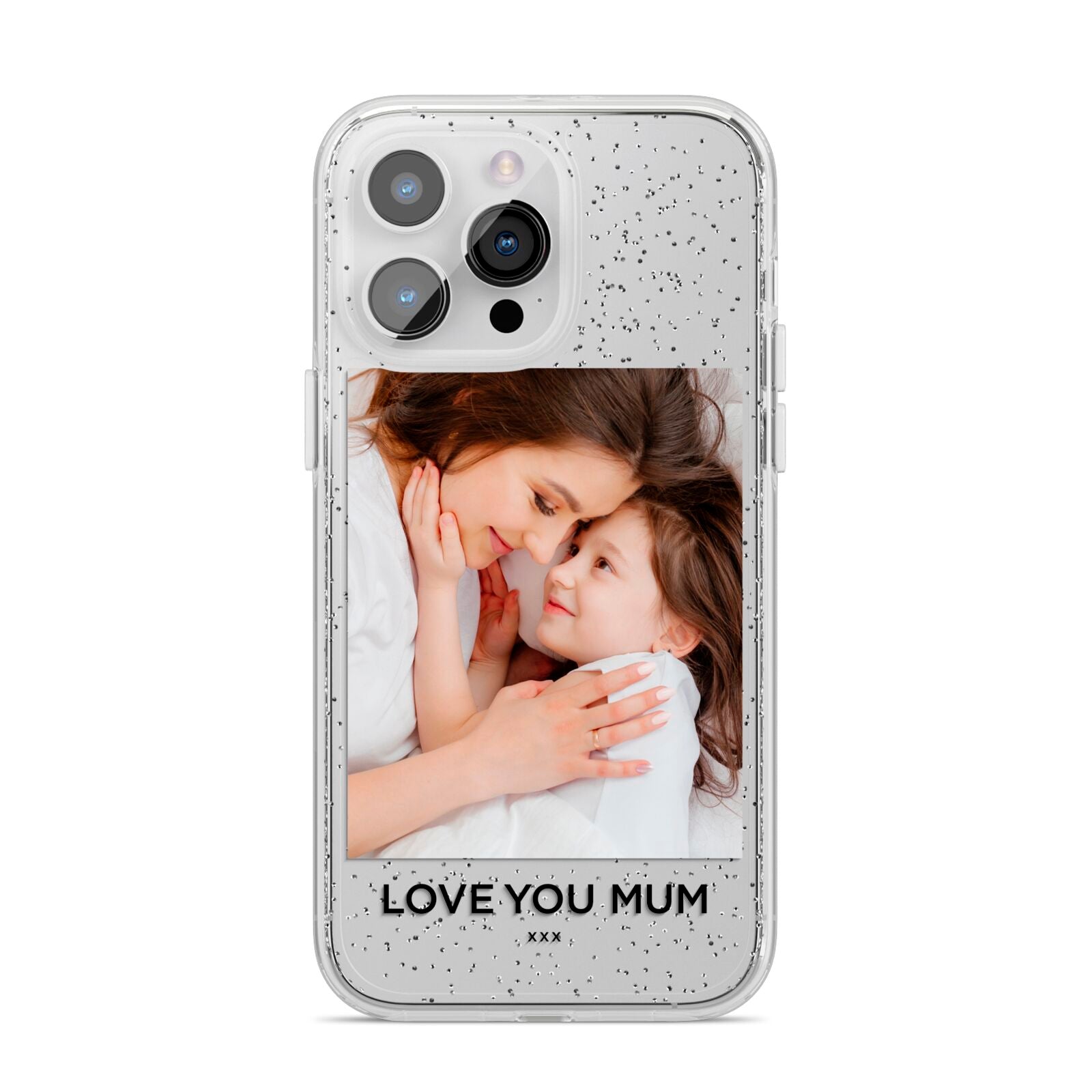 Mothers Day Photo iPhone 14 Pro Max Glitter Tough Case Silver