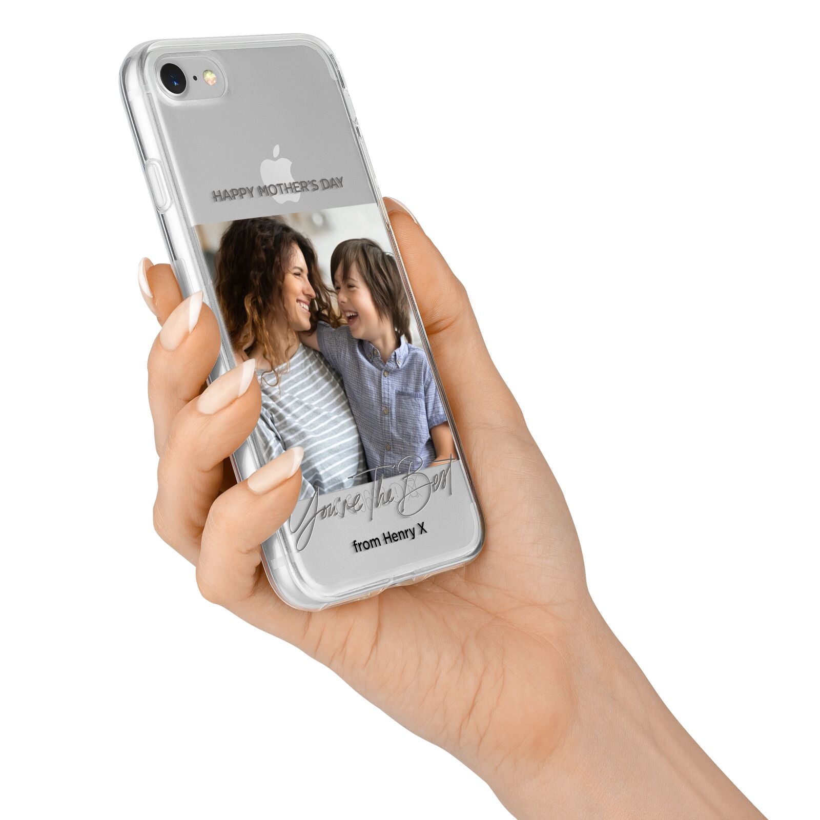 Mothers Day Photo with Name iPhone 7 Bumper Case on Silver iPhone Alternative Image