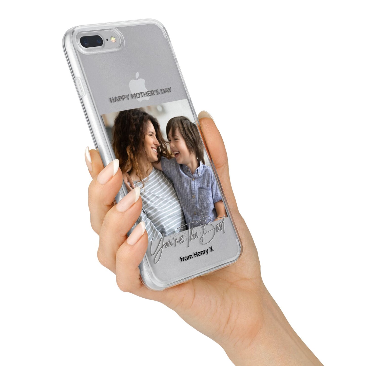 Mothers Day Photo with Name iPhone 7 Plus Bumper Case on Silver iPhone Alternative Image