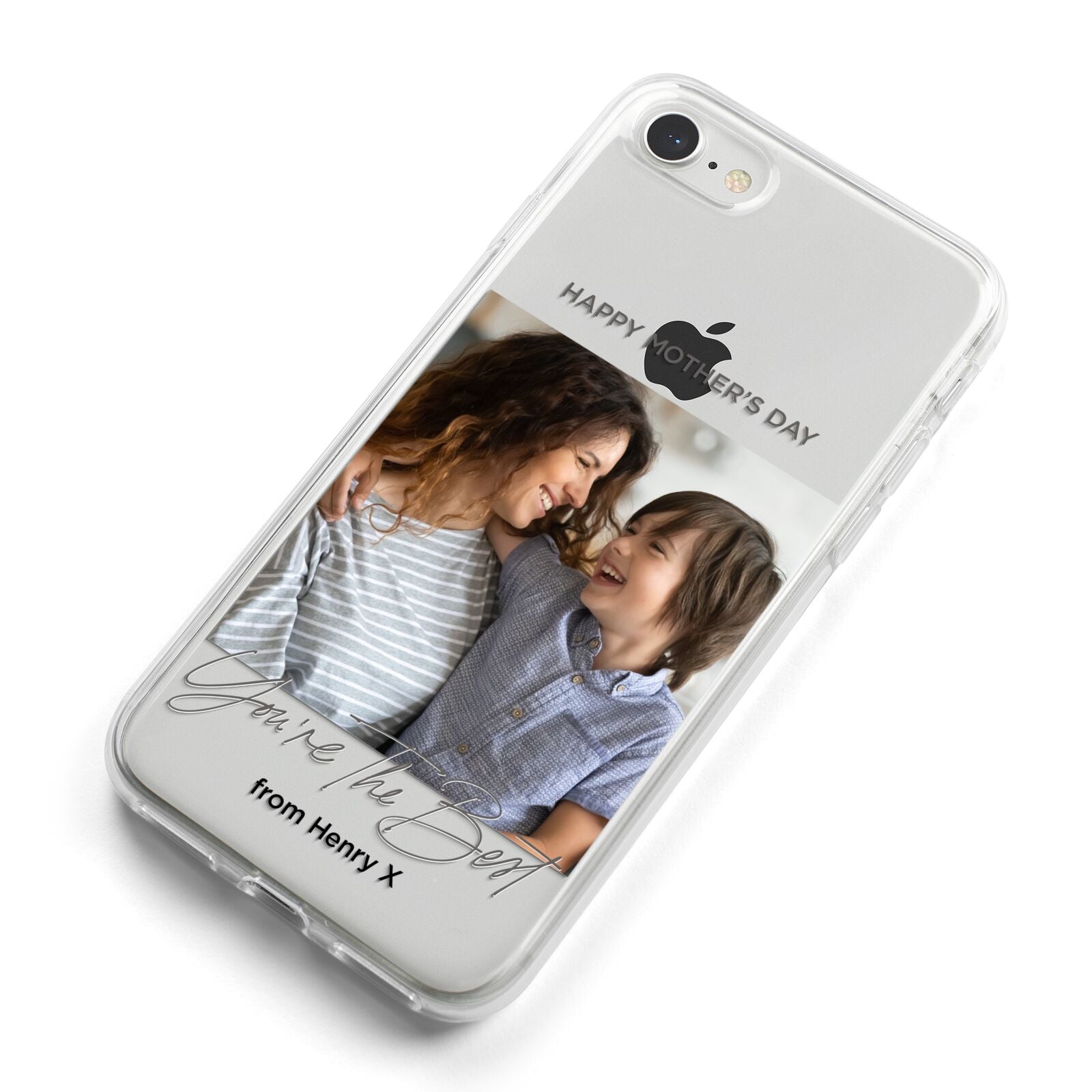 Mothers Day Photo with Name iPhone 8 Bumper Case on Silver iPhone Alternative Image