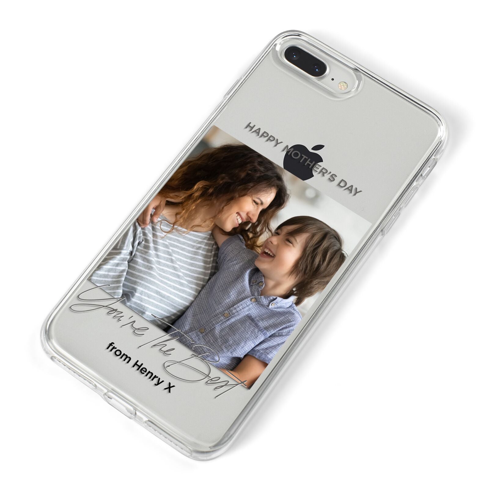 Mothers Day Photo with Name iPhone 8 Plus Bumper Case on Silver iPhone Alternative Image