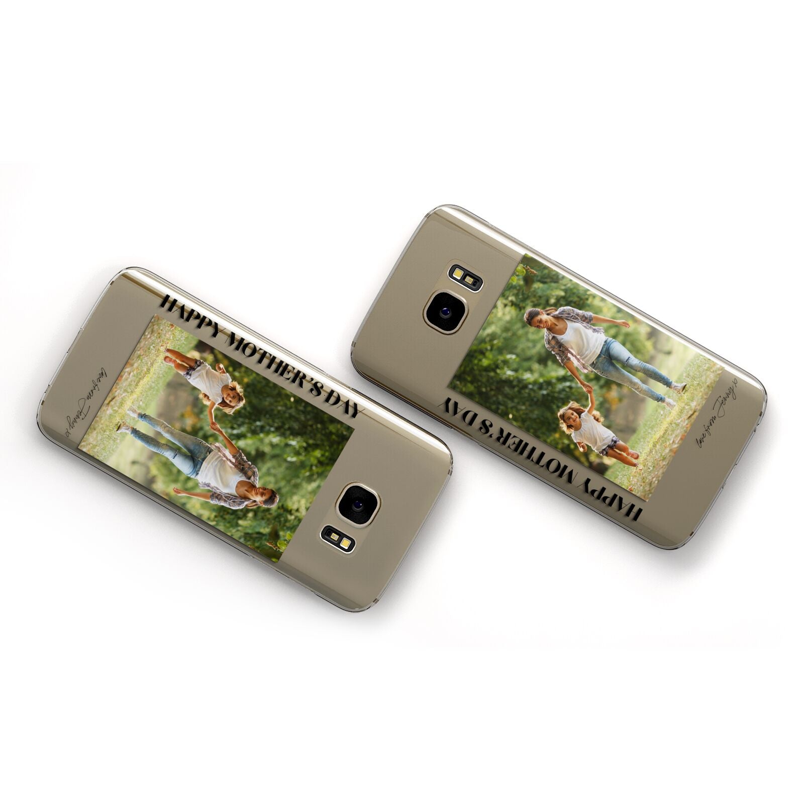 Mothers Day Photo with Text Samsung Galaxy Case Flat Overview