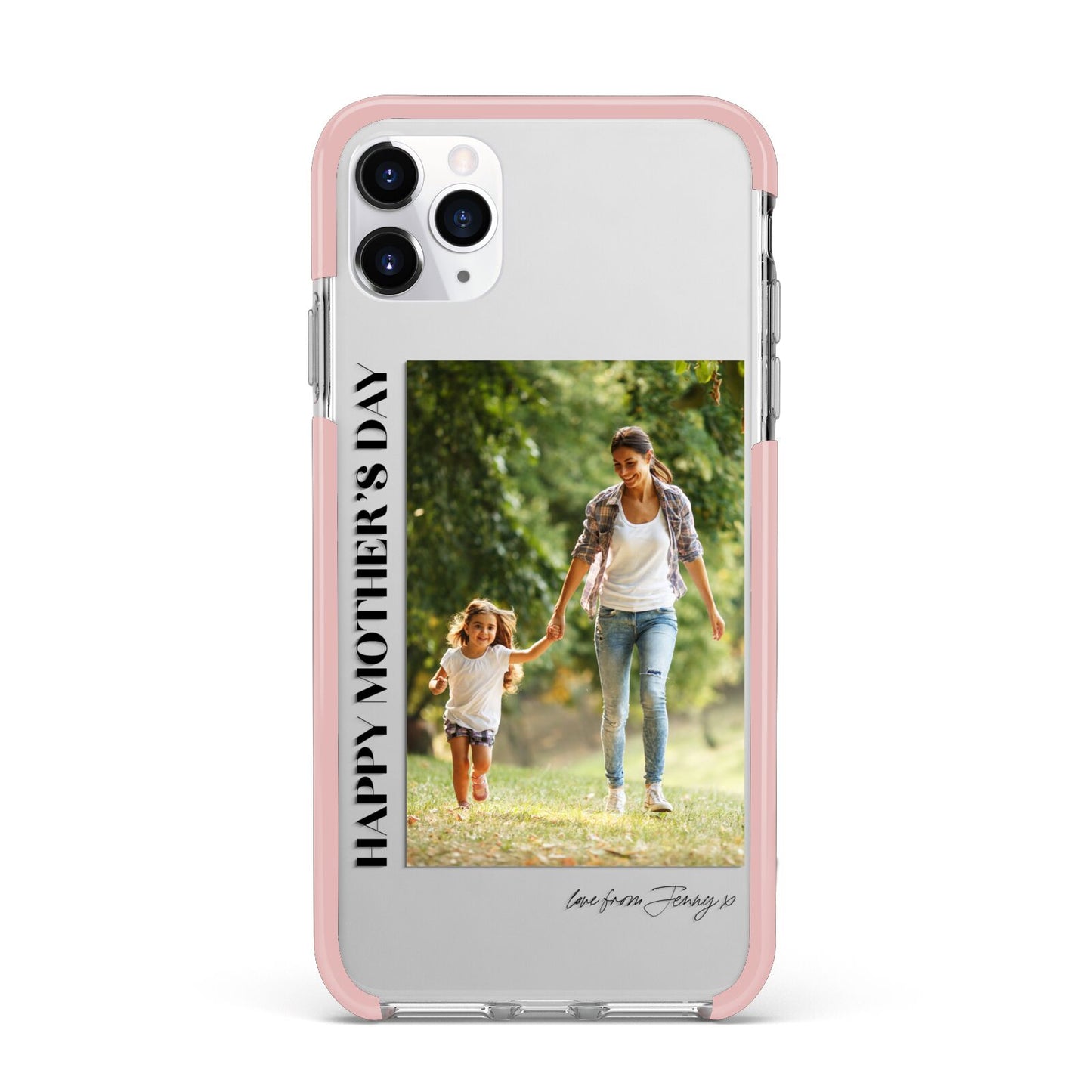 Mothers Day Photo with Text iPhone 11 Pro Max Impact Pink Edge Case