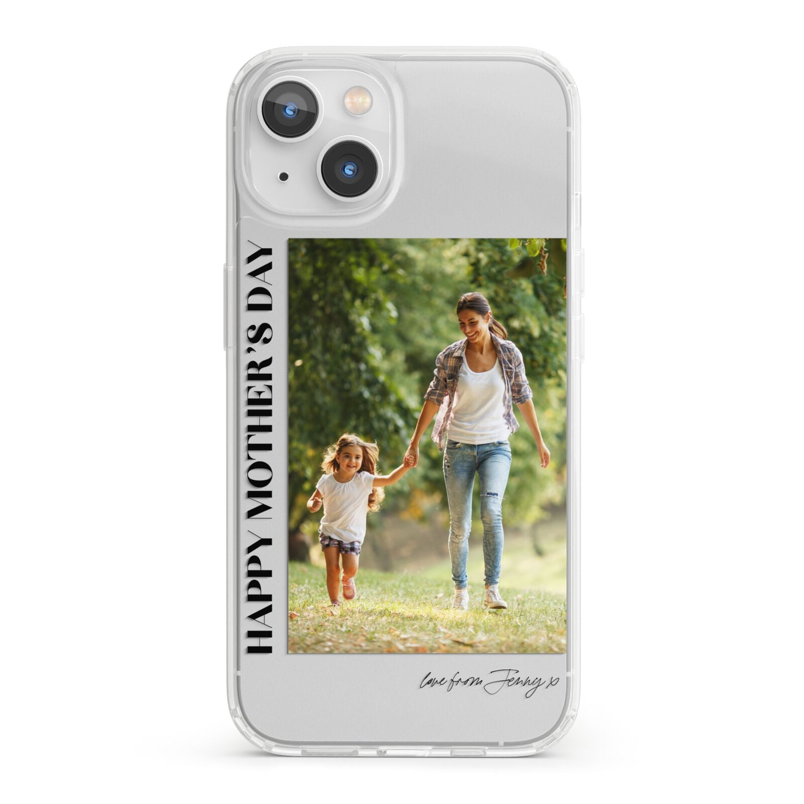 Mothers Day Photo with Text iPhone 13 Clear Bumper Case