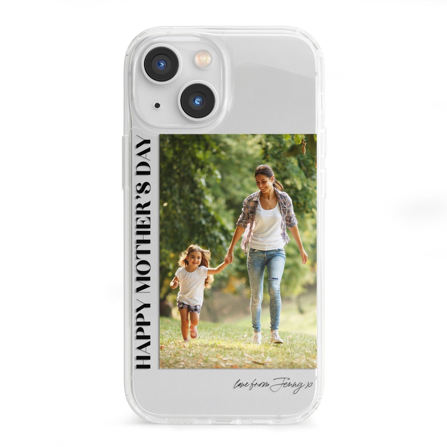 Mothers Day Photo with Text iPhone 13 Mini Clear Bumper Case