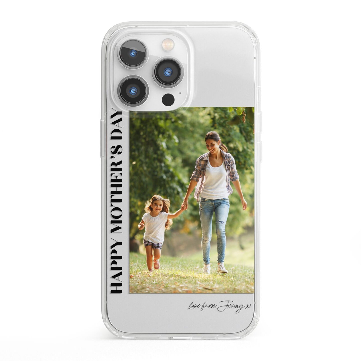 Mothers Day Photo with Text iPhone 13 Pro Clear Bumper Case