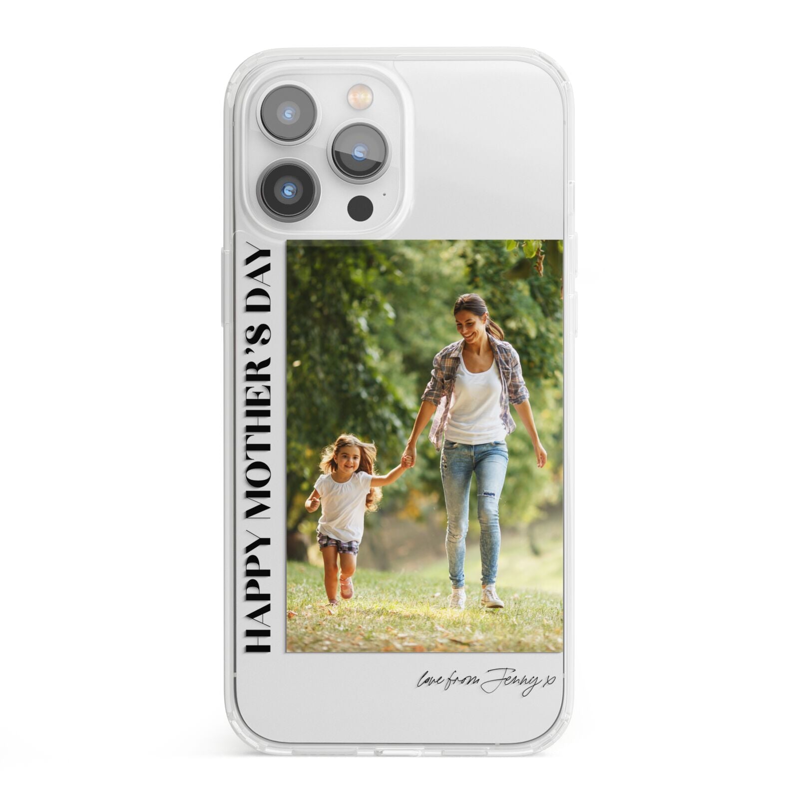 Mothers Day Photo with Text iPhone 13 Pro Max Clear Bumper Case