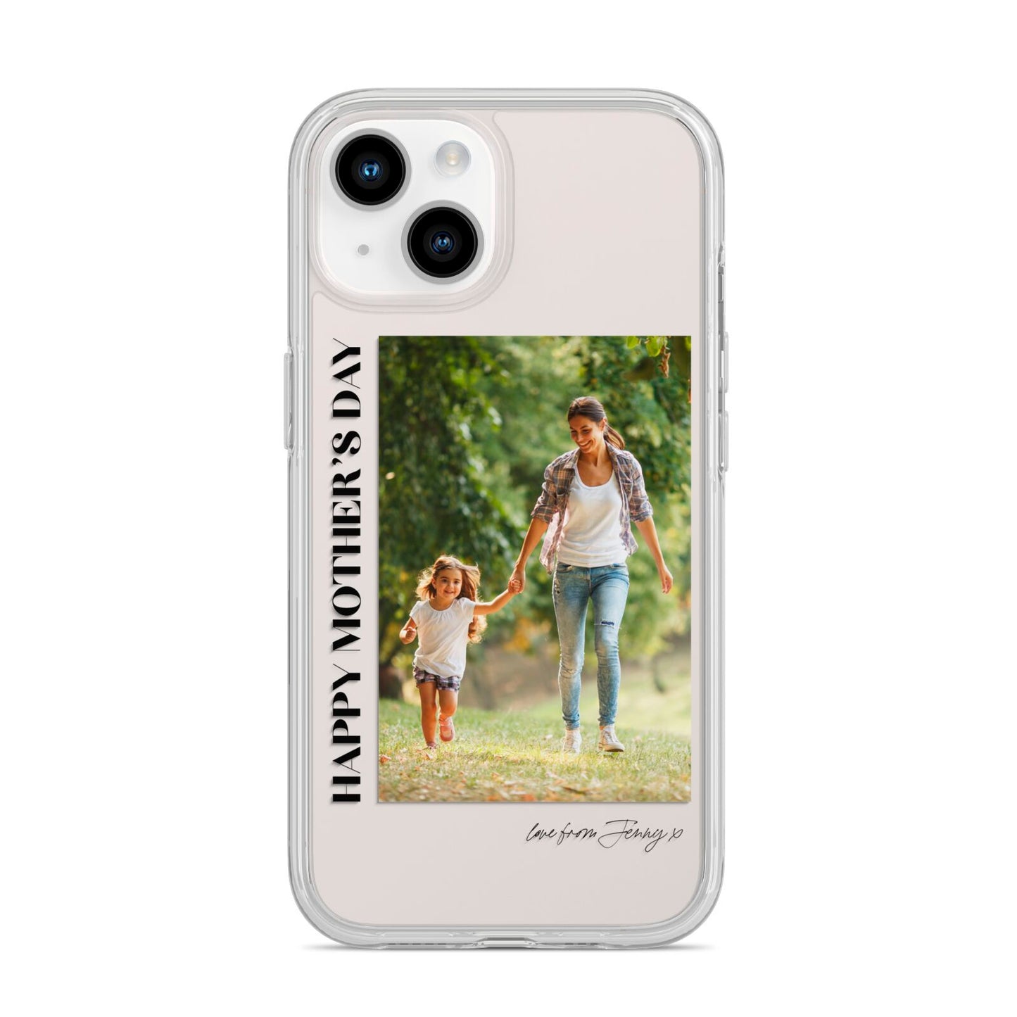 Mothers Day Photo with Text iPhone 14 Clear Tough Case Starlight