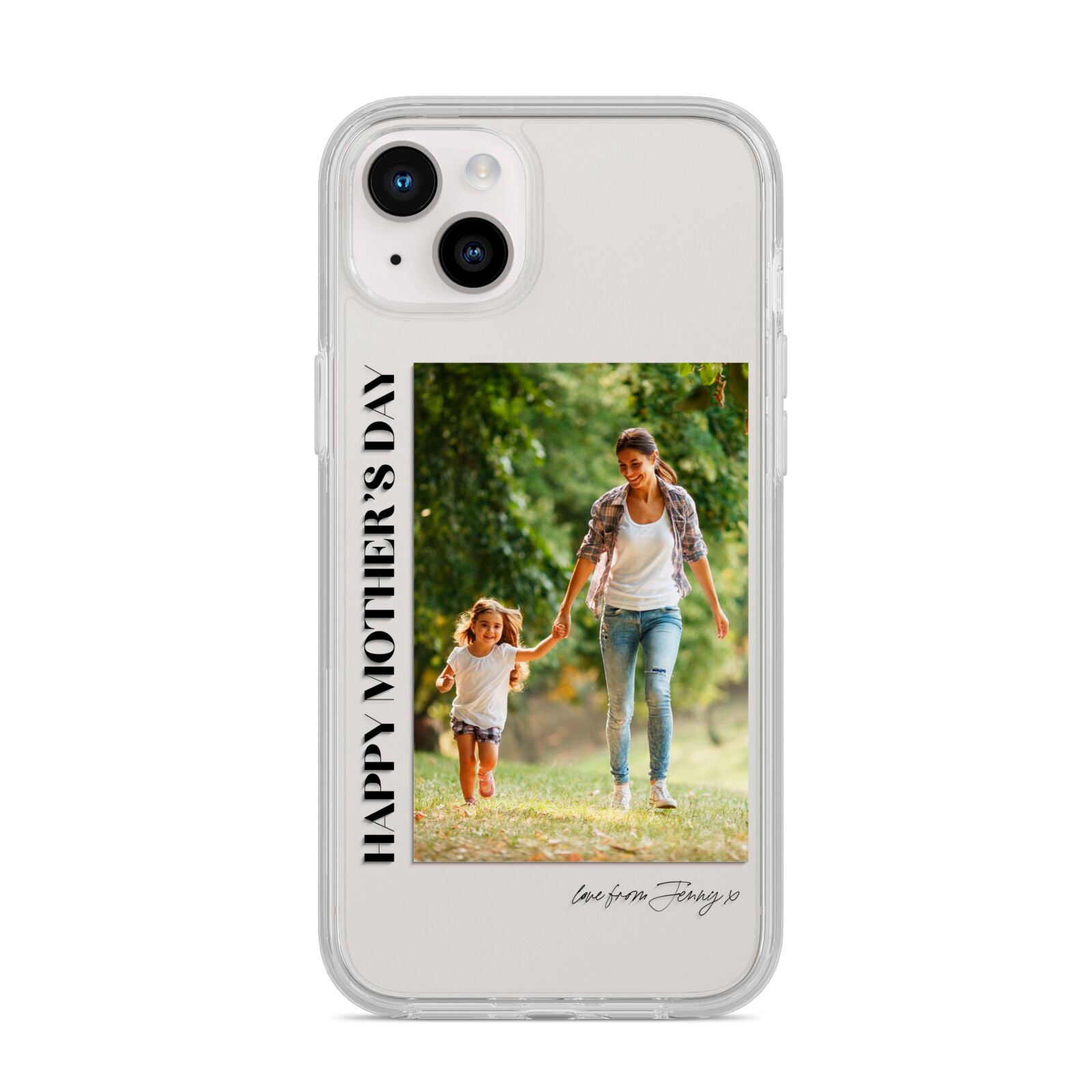 Mothers Day Photo with Text iPhone 14 Plus Clear Tough Case Starlight